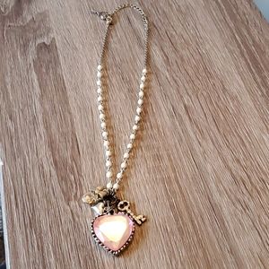 Betsy Johnson Heart Crystal Choker